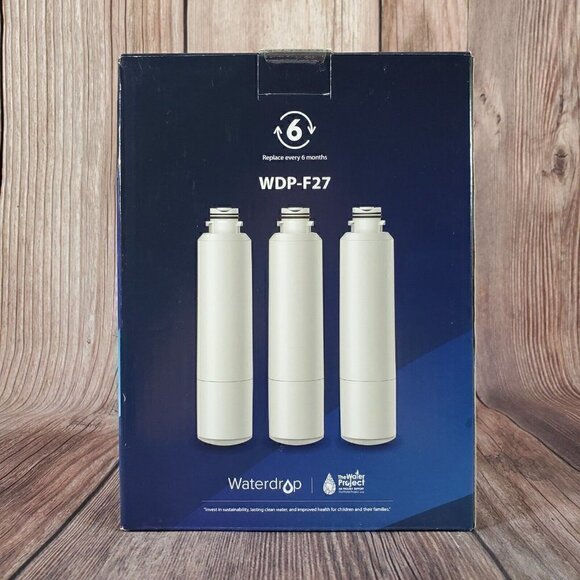 Open Box Waterdrop Plus Wdp-F27 Refrigerator Water Filter For Samsung 3 Pack - Picture 2 of 12